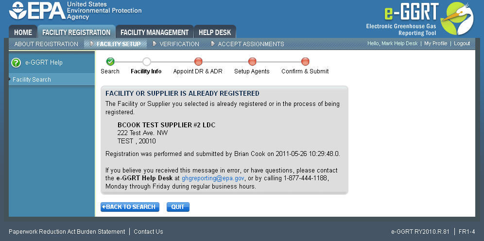 Facility Search Results image